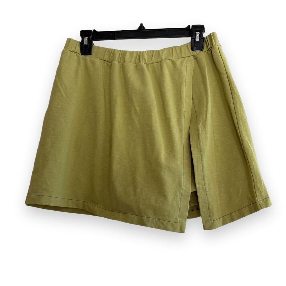 Known Supply Organic Cotton Chartreuse Green Skort Size XL